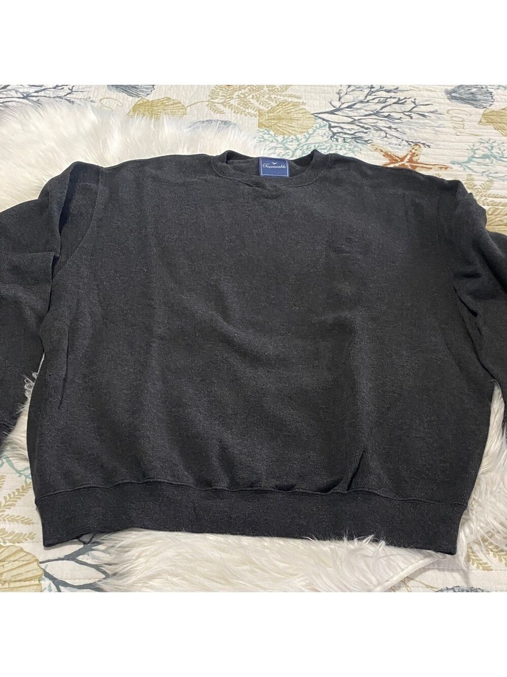 Faconnable Charcoal Crewneck Sweater